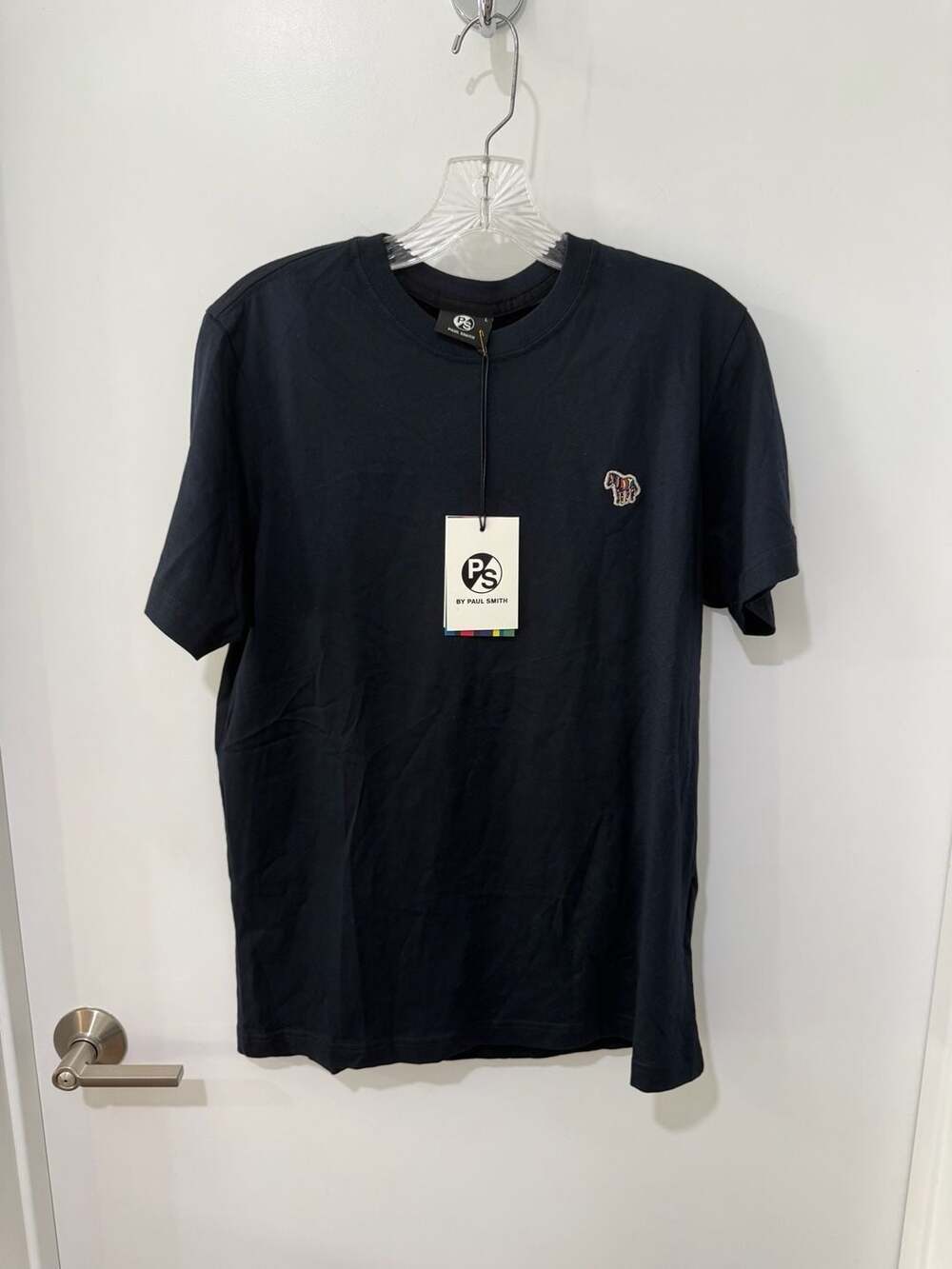 PS by Paul Smith Men's SS Slim Fit Zebra Logo T-Shirt Navy Size L New With Tags